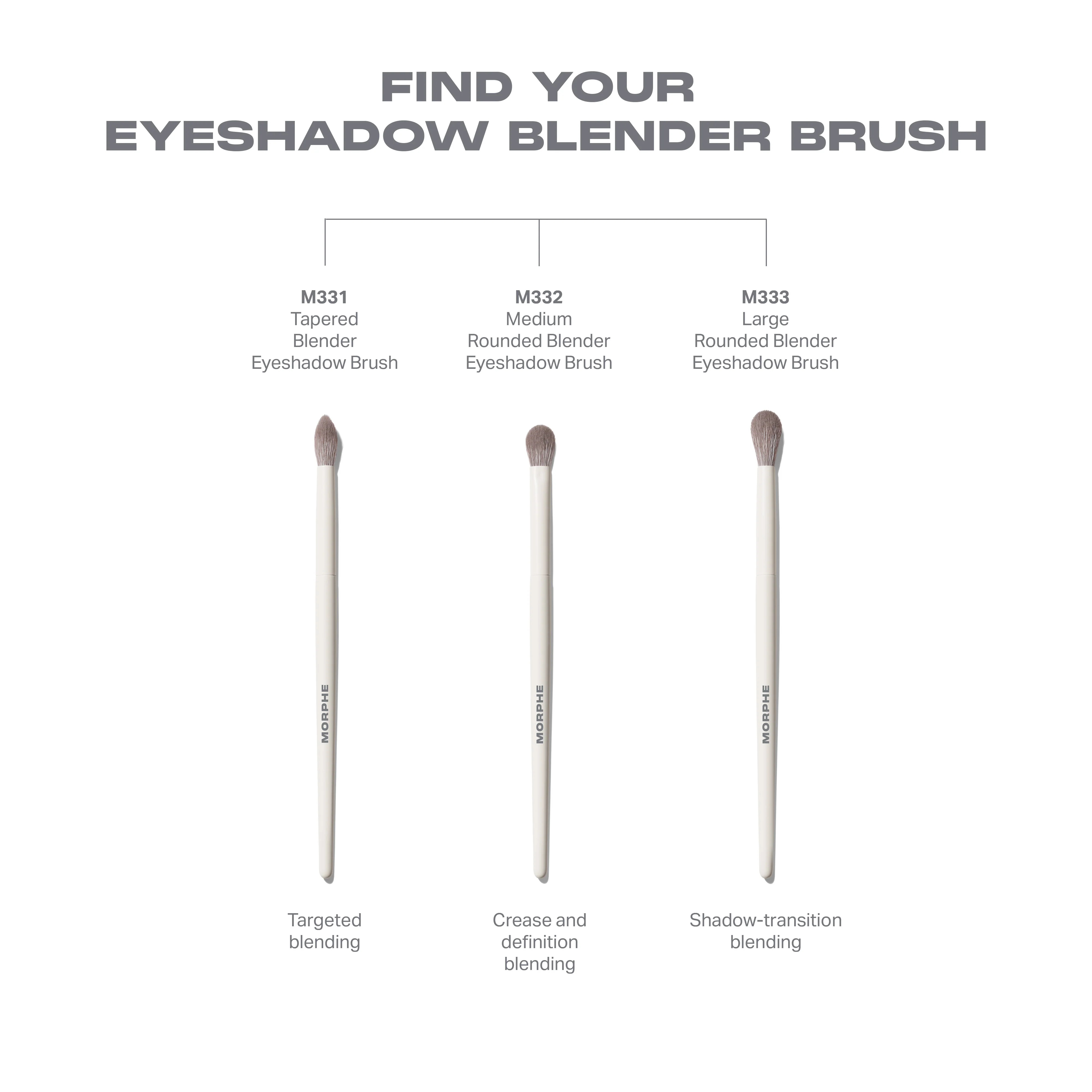 M331 Tapered Blender Eyeshadow Brush - Image 5